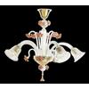 Arte di Murano Lampadario soffitto in Vetro di Murano originale Fatto a mano in Italia 5 Luci