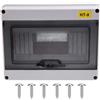 Eurowagens HT8 Way IP65 MCB Interruttore Scatola Distribuzione ABS Elettronico din Sbarra