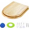 Sedile WC in Legno Resistente Copriwater Universale Caldo per Bagno