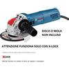 Bosch Professional BOSCH GWX 750-125 SMERIGLIATRICE ANGOLARE con sistema X-LOCK 750 W Ø 125 mm