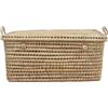 HomeMaison Home Maison Portaoggetti a foglia di palma, 20 x 40 x 20 cm, artigianato marocchino, colore naturale
