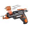 WORX WX255.4 Avvitatore 4 V con cambio automatico del caricatore portainserti e supporto viti opzionale, batteria Li-Ion, 5 inserti e 1 punta da preforo inclusi