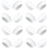 Merriway Bulk Hardware BH01148 Coprivite in Plastica a Pressione per Foro, 8 x 10 mm, Bianco, Set di 100