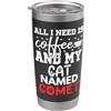 Comet Cat Name GIfts With Coffee Nome gatto Cometa Regali All I Need Is Coffee Cat Named Comet Bicchiere termico in acciaio inox doppia parete