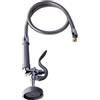 Set Doccetta con Tubo in Acciaio Cromato Set Doccia con Tubo Portatile per Bagno