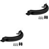 2Pcs Reusable Nylon Gate Pull Handle for Fence Garden Shed Durable Black Set