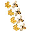 Honeycomb Bee Charms Set 8Pcs Durable Alloy Enamel Pendants for Crafting
