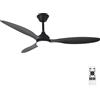 Artudatech Nero-Bianco Ventilatore moderno 52" con luce 6 velocità telecomando A7