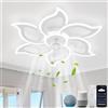 YOLEDY Lampada Ventilatore da Soffitto, Compatibile con Alexa Google Home, Intel