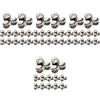 80Pcs Silver Shoe Lace Buckle Connectors Durable for Sports Boots Repair Kit