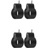Reusable Stainless Steel Wall Mounted Pipe Bracket Black for Wardrobe Rods