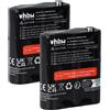 vhbw 2x Batteria per Motorola FV300 EM1020R FV500 FV600 EM1000R EM1000 1500mAh 3,6V