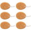 6Pcs Reusable Khaki Honeycomb Bath Sponges Soft Shower Scrubber for Kids