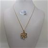 COLLANA DA DONNA CON CIONDOLO FIORE IN ORO MULTITONALE 18KT 750 4,1 GR. (2973)