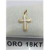 Croce in oro 750 18 carati giallo e bianco grammi 2,4 uomo e donna collane +225