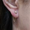 MR Orecchini In Oro 18K 750 Mls. Catena Chiusa Con Zirconia