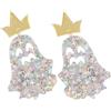 Fashion Halloween Ghost Earrings for Women Acrylic Alloy Jewelry