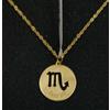 Manuel Ruso Pendente E Catena Oro 18K 750 Mls. Simbolo Oroscopo Scorpione