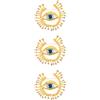 Trendy Evil Eye Rhinestone Brooch Pin Metal Lapel Badge for Shawls