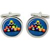 Family-crests Cufflinks A Rete Per Palline Da Biliardo In Scatola Di Cromo