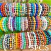 5pcs 6pcs 10pcs Casuale Colore Set Cristallo Naturale Perle Bracciale Moda Gioie