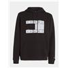 Tommy Hilfiger Tjm Reg Flag Spray Hoodie - Felpa Con Cappuccio Nero - Taglia M
