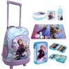 Disney Frozen Grande Zaino Trolley con Ruote, Astuccio, set Merenda Scuola