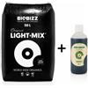 BioBizz Light Mix 50L Bio Grow 250ml Kit Terriccio Fertilizzante Biologico