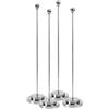 4Pcs Wear Resistant Metal Flag Bracket for Desk Table Silver Office Flag Base