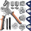 Vasmeiy Set di Occhiellatrice, Pinza per Occhielli con 400 Occhielli, 200