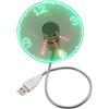 LED Clock Fan Ventilatore USB Affidabile con Funzionamento Silenzioso e Indicazione i
