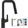 Grohe Rubinetto cucina - Miscelatore monocomando lavello - Nero opaco - Bocca a