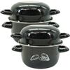 Fackelmann Set di 2 pentole per cozze - FACKELMANN - Smaltate - 20,5 x 26 x 17,5