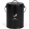 Livoo Secchio per compost da cucina Livoo da 6 litri, nero - MES154N