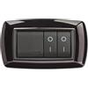 ELETTROCANALI Placca placchetta per interruttore elettrico 4 Posti - Nero ECL2984N - ELETTROCA