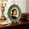 Portafoto Anticato Cornice Portafoto Ovale Shabby Chic per Scrivania