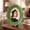 Portafoto Anticato Cornice Portafoto Ovale Shabby Chic per Scrivania
