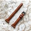 NICKSTON Marrone Sottile Elegante Pelle Fascia Cinturino per Garmin D2 Aria E X10 -B20