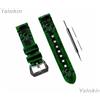 NICKSTON Verde & Nero Teschio Ossa Fascia Cinturino per Fossil Gen 5 Julianna Hr 44mm