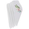 5 pezzi Fazzoletti da bagno in cotone ricamato a fiori bianchi Hanky 01