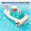 Barca da bagno a carica, nave galleggiante per neonati, gioco d'acqua cartoon