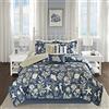 Madison Park All Season Down Alternative Accogliente Biancheria da letto con federe coordinate, cuscino decorativo, cotone, Cape Cod, Navy 7 pezzi, Queen