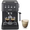 De'Longhi Classic - Macchina da Caffè Espresso Montalatte Manuale Grigio | Macchina Caffè Compatta, Espresso e Cappuccino, Pannello Controllo con Pulsanti, Pompa 15 Bar, Riscaldamento Rapido, EM352.G
