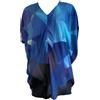 KINWOLFE Top In Seta Per Maternità Con Stampa A Cubi Blu Da Donna Taglia S NWOT