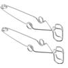 2Pcs Chrome Plated Steel Test Tube Holders for Laboratory Use Silver