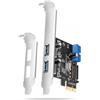AXAGON PCEU-232RS expansion card, PCIe 4.0 x1, 4x USB 3.0, 2x internal - black