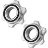 Garneck Home Use Silver Barbell Anti Slip Double Lock Nut with Threaded Screw