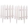 White Plastic Garden Fence Panels Decorative Lawn and Flowerbed Border