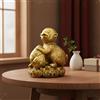 Statua Di Scimmia Con Base In Rame, Statua Di Scimmia Cinese Color Oro,