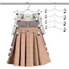 ZriEy Grucce Multiple per Pantaloni, Set di 2 Grucce Salva Spazio in Metallo a